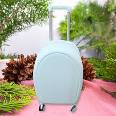 17849 Suitcase For Kids, Girls Green Small Cabin Hard Cover Holiday Carry On Trolley with Extendable Handle, Children's Luggage, Trolley Rolling Luggage for Toddlers Men Woman (Mix Color)