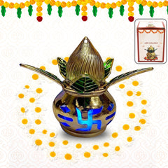 Gold Plated Eco Friendly LED Kalash for Pooja Mandir