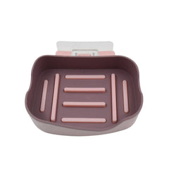 Plastic Soap Dish Holder for Bathroom Shower Wall Mounted Self Adhesive Soap Holder Saver Tray-Plastic Sponge Holder for Kitchen Storage Rack Soap Box, Bathroom ,Sabudani (1 Pc)