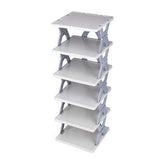 Smart 6-Layer Shoe Rack – Foldable, Collapsible & Heavy-Duty Plastic Stand for Home Entryway Storage Organizer (Mix Color)