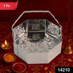 Steel Aura Octagon Devotional Tray