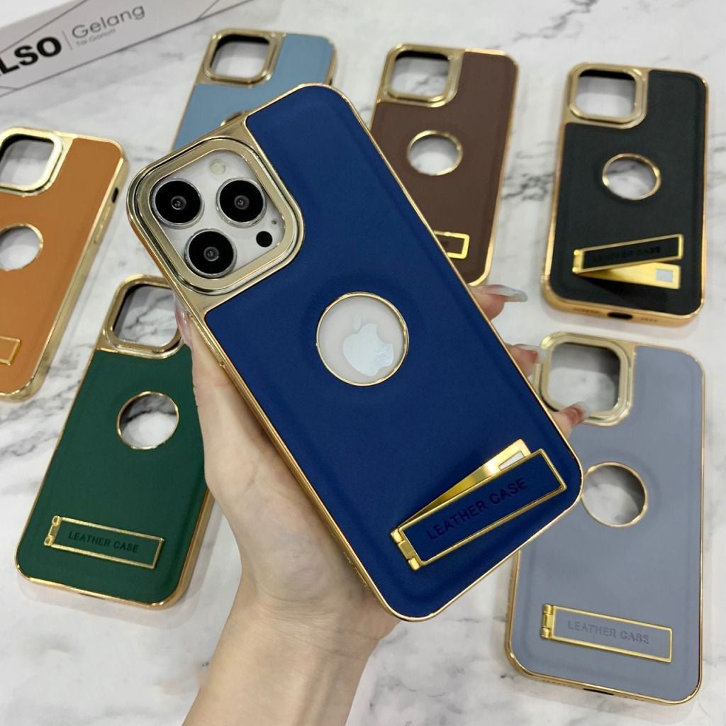 Leather With Stand Hard Case For Oppo