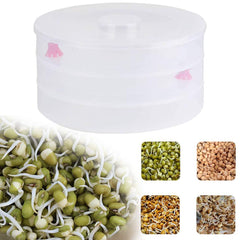 Plastic 3 compartment sprout maker