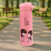 Pure Love outdoor sport water bottle 500ml leak proof BPA-free for travel cold and hot water glass water bottle with daily water intake for gym and children, Fridge, for Home, Office, School (MOQ :- 80 Pc)