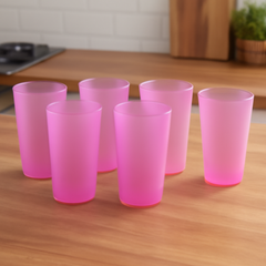 Large Glass Set – Ideal for Kitchens & Offices, Perfect for Water & Beverages (6-Piece)