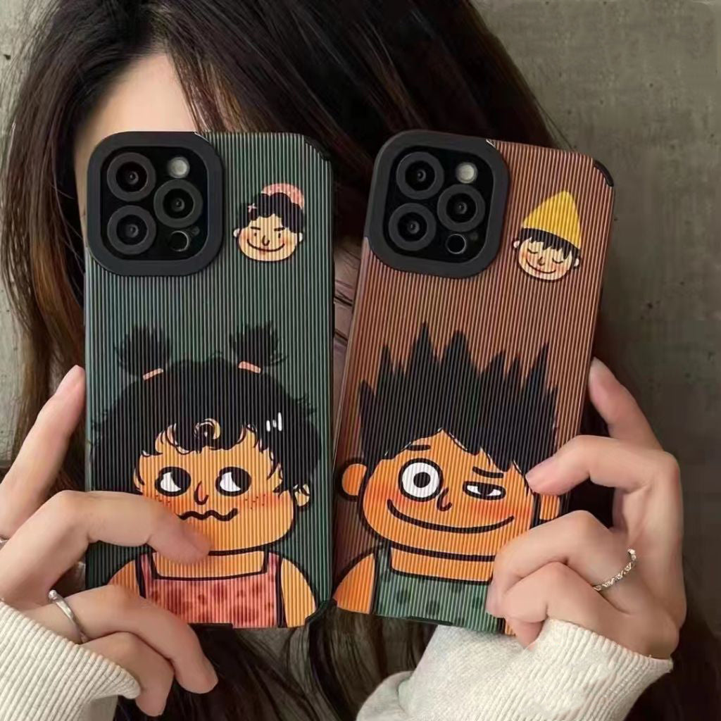 Leather Silicone Cartoon Hard Case For Samsung