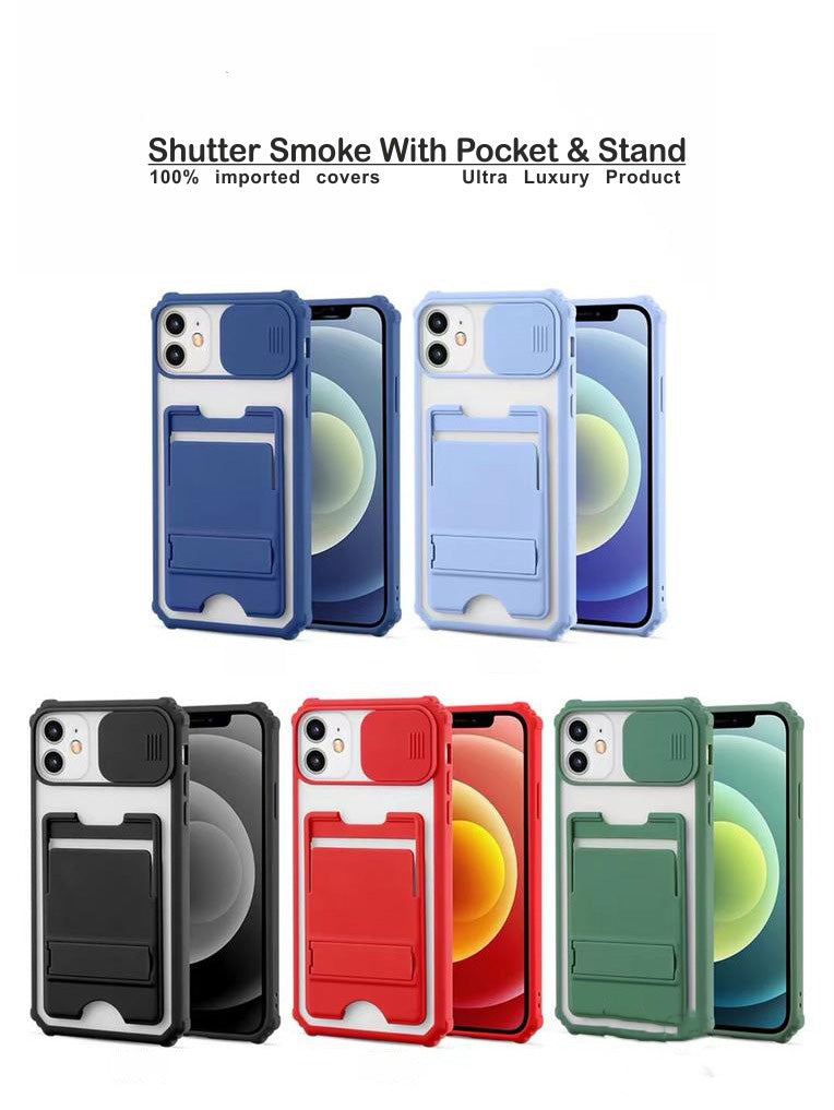 Shutter Smoke With Stand Hard Case For Vivo