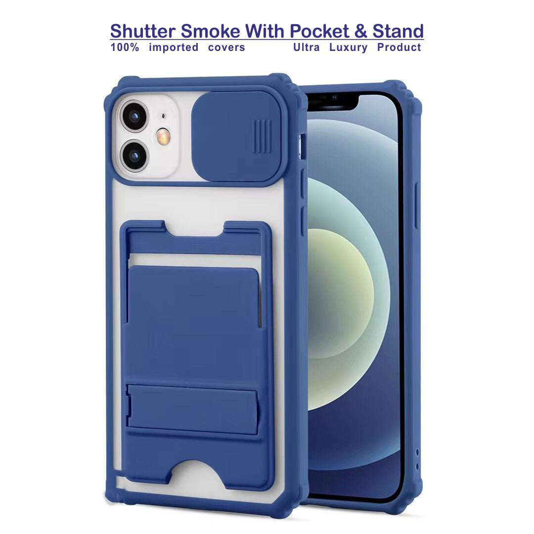Shutter Smoke With Stand Hard Case For Poco