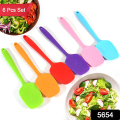 MULTIPURPOSE SILICONE SPOON, SILICONE BASTING SPOON NON-STICK KITCHEN UTENSILS HOUSEHOLD GADGETS HEAT-RESISTANT NON STICK SPOONS KITCHEN COOKWARE ITEMS FOR COOKING AND BAKING (6 Pc Set)