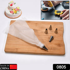 0805 Cake Decorating Nozzle with Piping Bag Stainless Steel Piping Cream Frosting Nozzles DeoDap