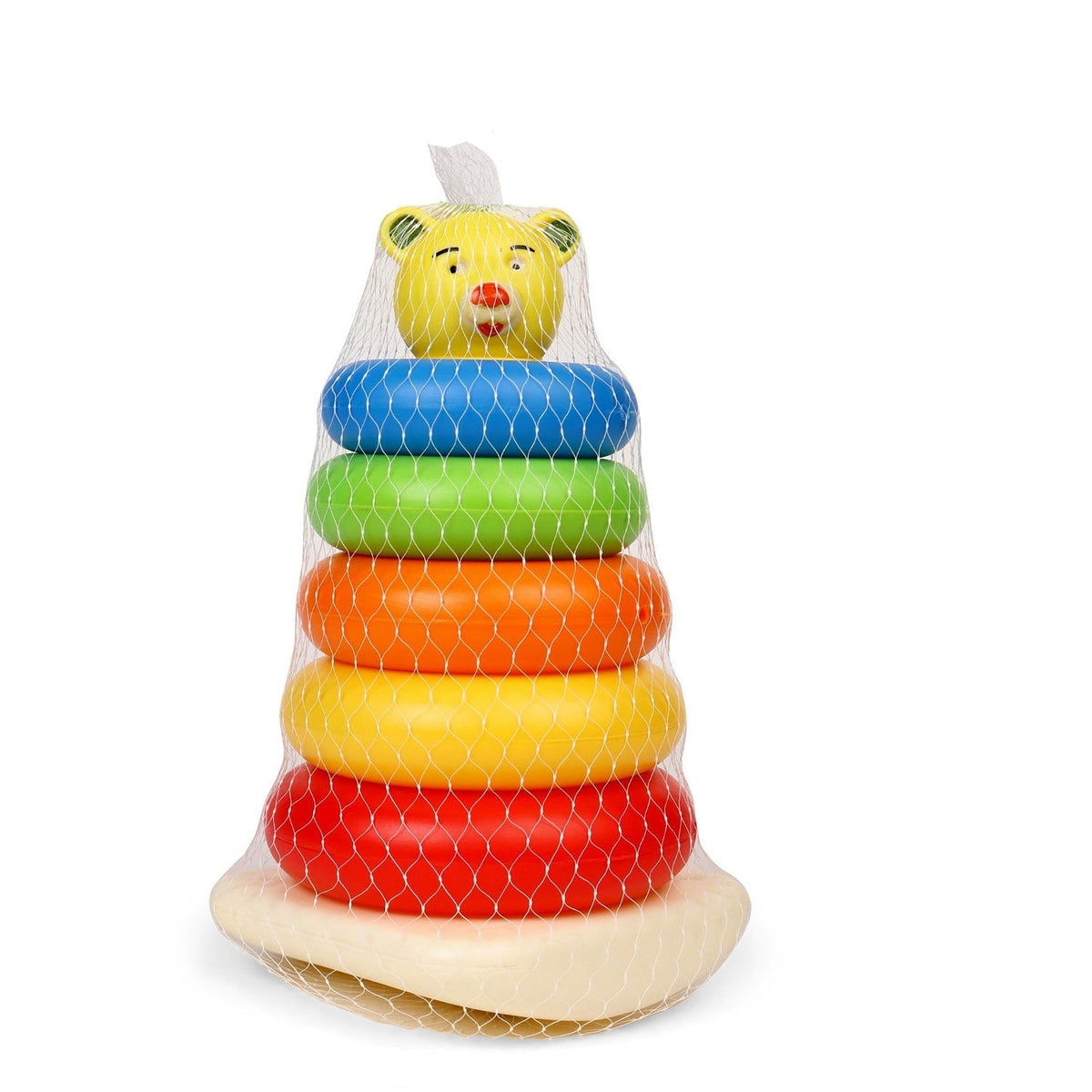 8017 Plastic Baby Kids Teddy Stacking Ring Jumbo Stack Up Educational Toy 5pc DeoDap