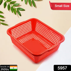 5957 Plastic Kitchen Medium Size Vegetables and Fruits Washing Basket Dish Rack Multipurpose Organizers