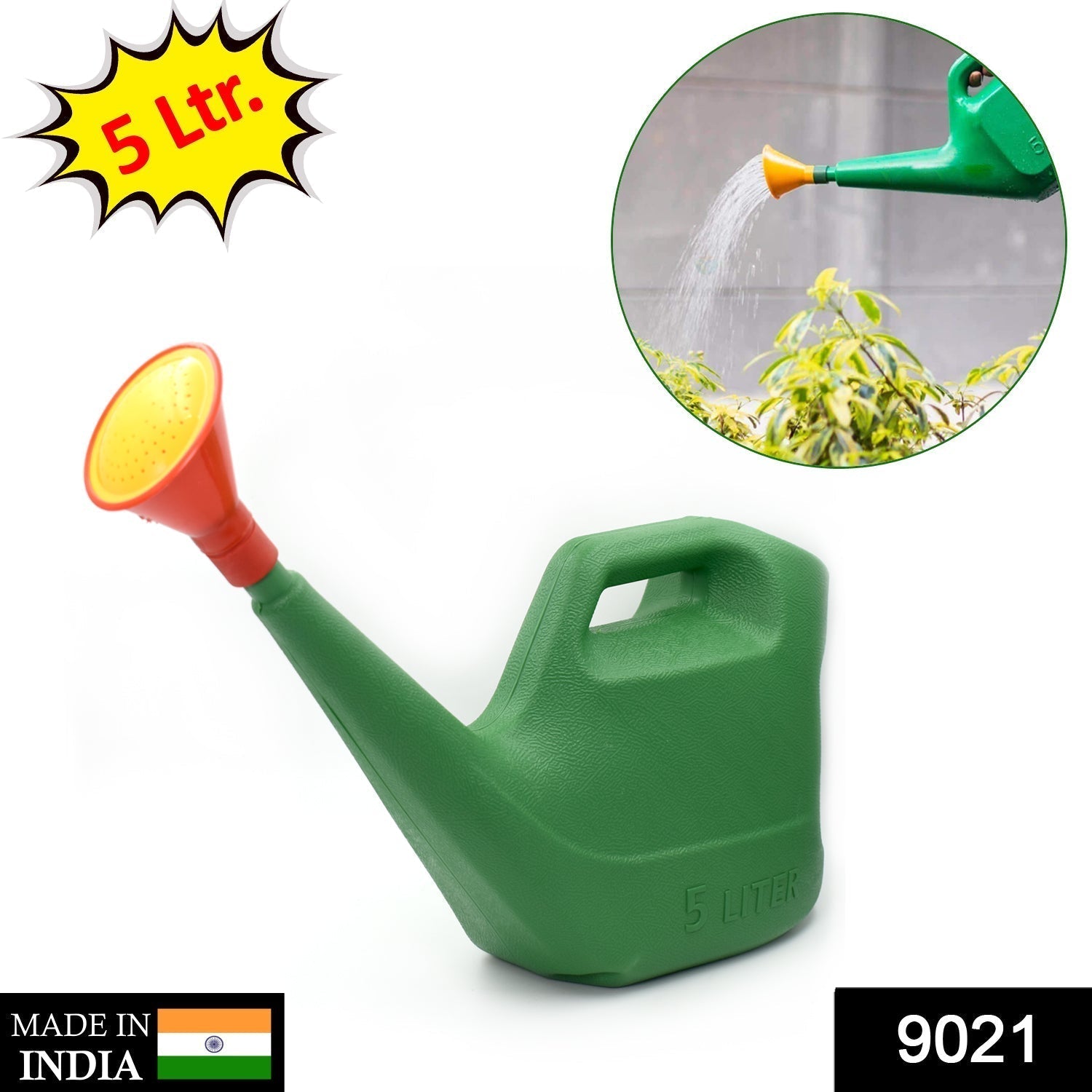 9021 Plastic Watering Can Water Sprayer Sprinkler for Plants Indoor Outdoor Gardening, 5 LTR DeoDap