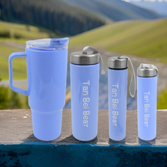 Plastic Water Bottle 3 Different Size Bottle & 1 pc Tumbler With Straw (4 Pc Set)