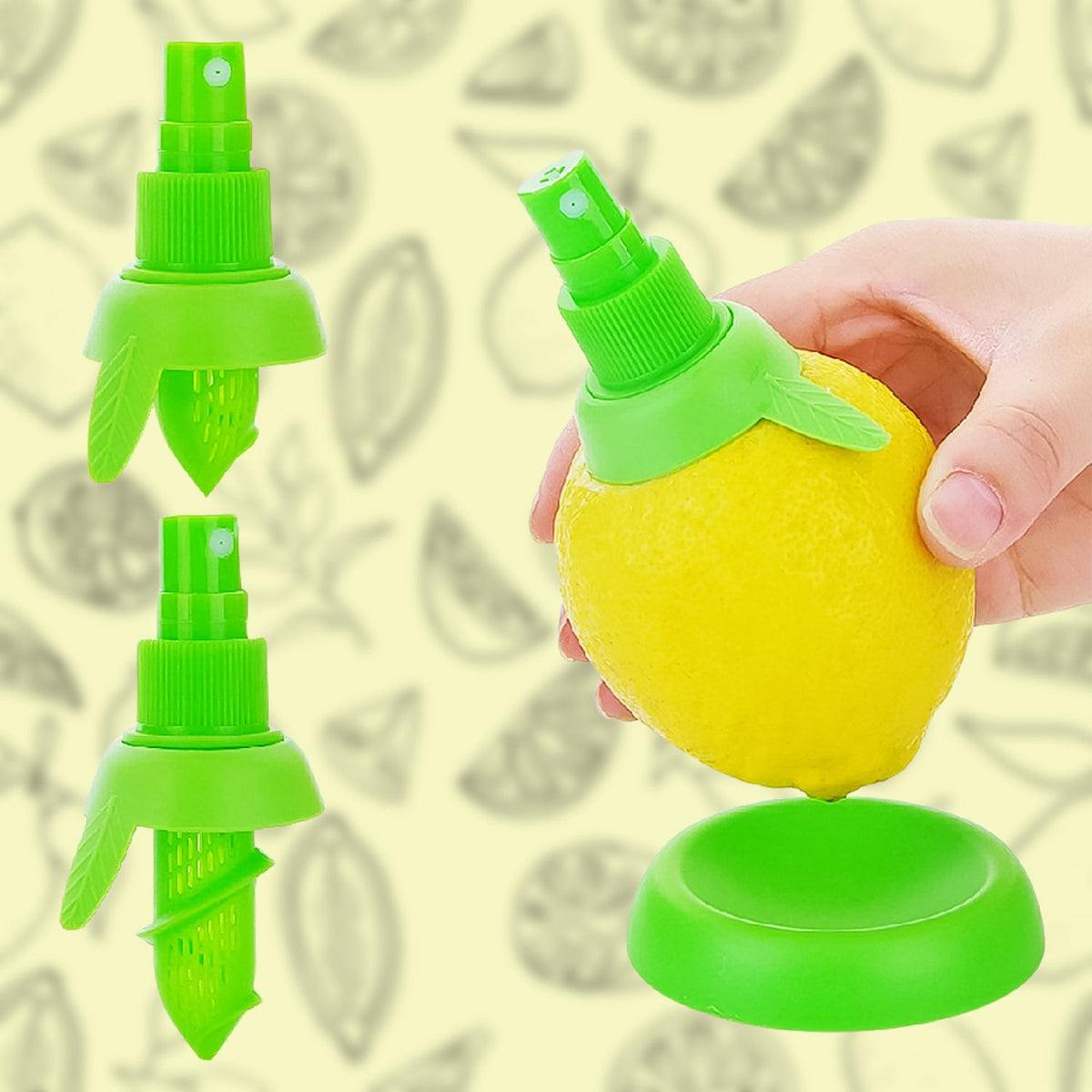 Creative Lemon Sprayer Fruit Juice Citrus Lime Juicer (3 Pcs Set)