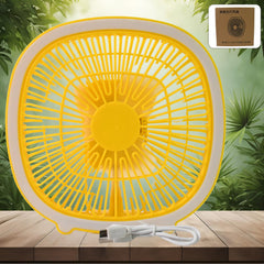 USB PORTABLE MINI DESK FAN WITH LIGHT (1 PC)