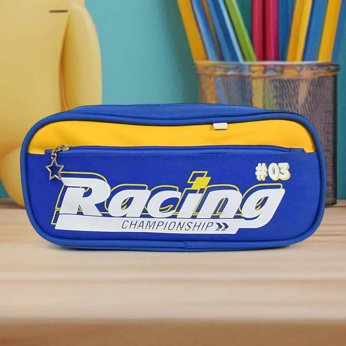 Pencil Pouch With Zipper (1 Pc / 2 Compartment)