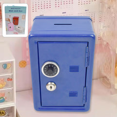 Mini Metal Cash Box, Safe Creative Piggy Bank with 2 Key (1 Pc)