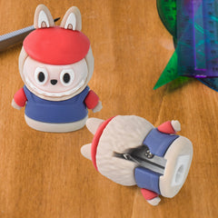 Cartoon-Shaped Pencil Sharpener with Built-In Eraser - Fun & Practical Stationery (1 Pc /Mix Design)