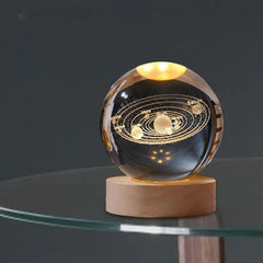 3D Astronomy Night Lamp Crystal Ball lamps With Base (1 Pc)