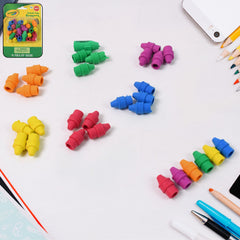 Pencil Top Eraser Rubber Erasers (1 Pc / Mix Color)