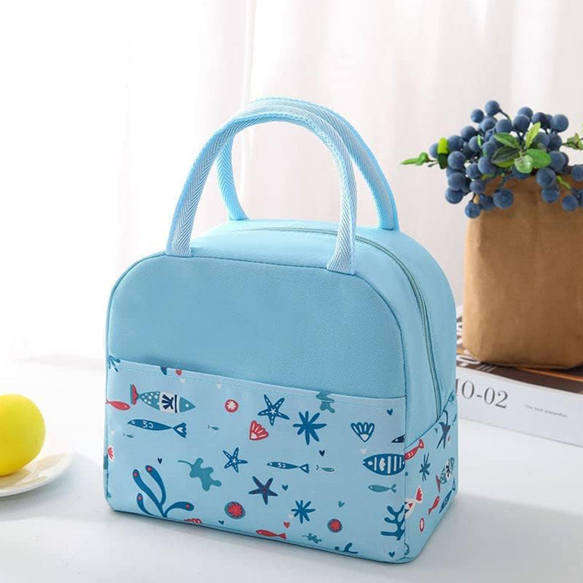 Lunch Box Bag for Women Men Insulated Lunch Bag With Zipper (1 Pc / Mix Color)