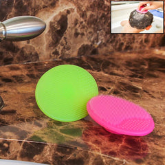 Bath & Facial Cleansing Brush, Soft Silicone Face Scrubber (2 Pc Set)