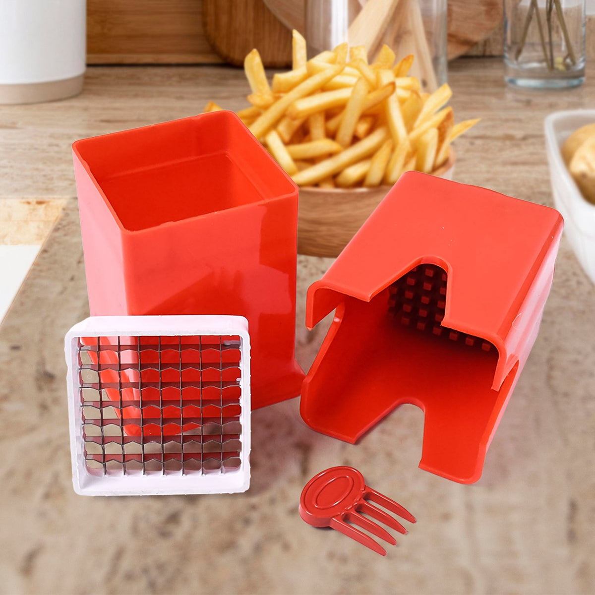 French Fries Potato Chips Strip Cutting Cutter Machine (1 Pc)