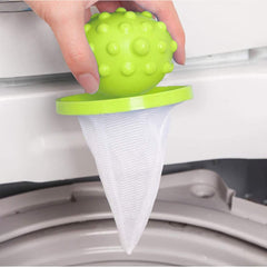 Reusable Washing Machine Floating Cylindrical Shape Lint Mesh Bag ( 1 Pc)