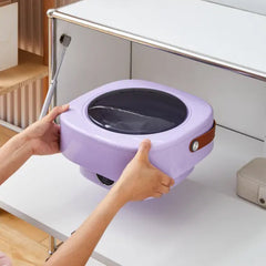 7272 Mini Washing Machine Foldable Mini Washer with Drain Basket Portable Washing Machine Foldable for Laundry Travel Camping RV Baby Clothes