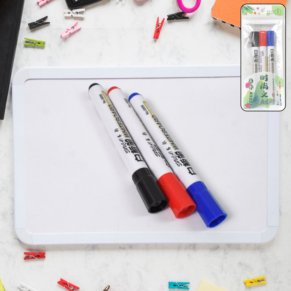 Mix Color Marker Pen used in all kinds of school, college (3 Pcs Set)