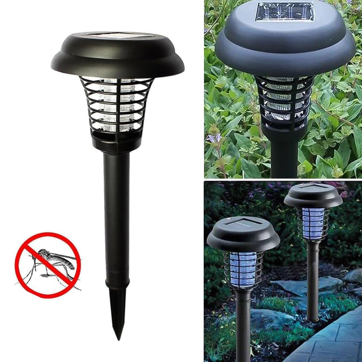 Garden Lighting UV LED Solar Powered LED Mosquito Trap / Bug Zapper  (1 Pc)