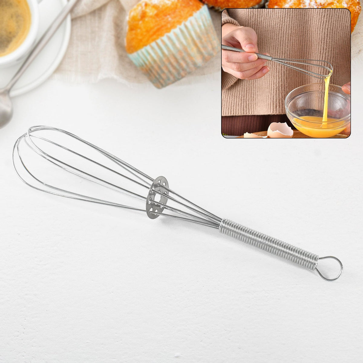 Kitchen Whisk, Stainless Steel Kitchen Tool (1 Pc / 16 cm)