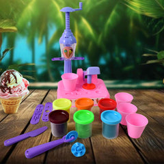 Scoop and Play Set, Color Dough for Kids Play Toys, Ice Cream Maker Machine (36 Pcs Set)