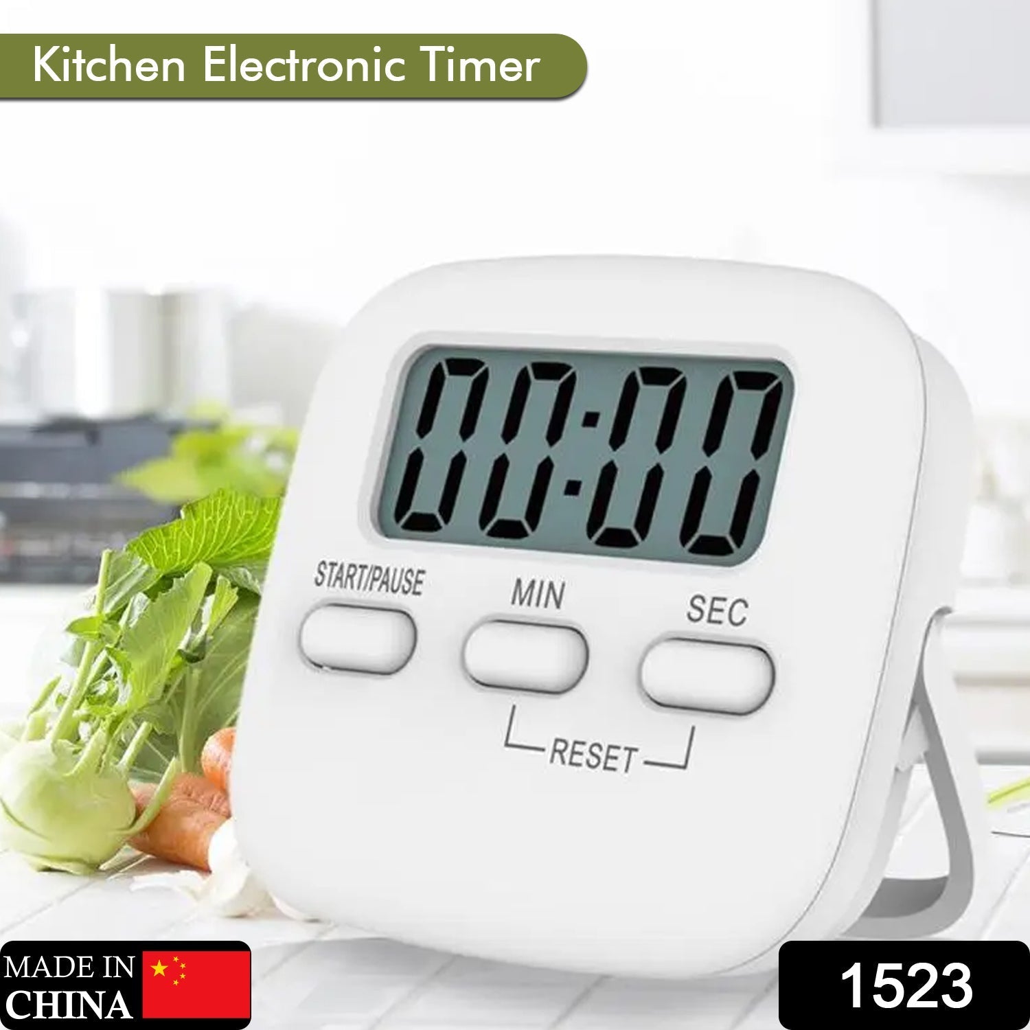 1523 Digital Kitchen Timer with Alarm | Stop Watch Timer for Kitchen | Kitchen Timer with Magnetic Stand |Timer Clock for Study