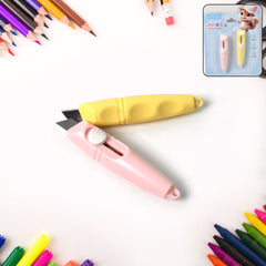 Whistle Shaped Cute Utility Knives Keychain, Portable Mail Opener (2 Pcs Set)