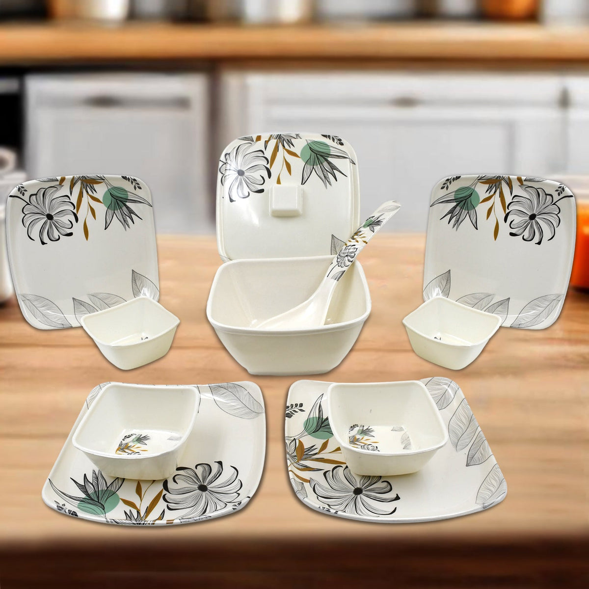 Divine lunch Tableware, Dinner Set (11 Pcs Set)