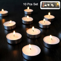 Tealight Candles Set, Smokeless Candles (10 Pcs set)