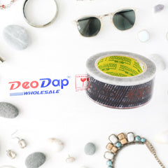 8558 DeoDap Printed Transparent Strong Adhesive Packaging Tape, For Multipurpose Use, Packing Adhesive Tape Office Product (2 inch x 120 mtr.)