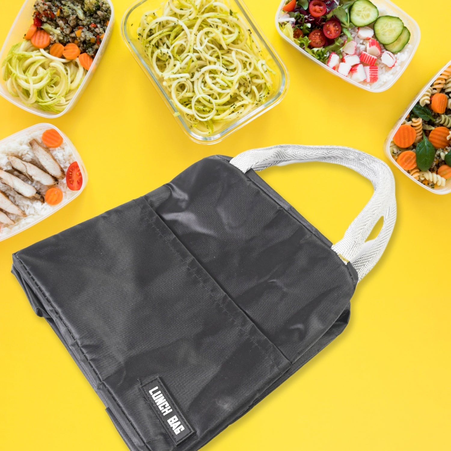 Lunch Box Bag for Women Men Insulated Lunch Bag With Zipper (1 Pc / Mix Color)