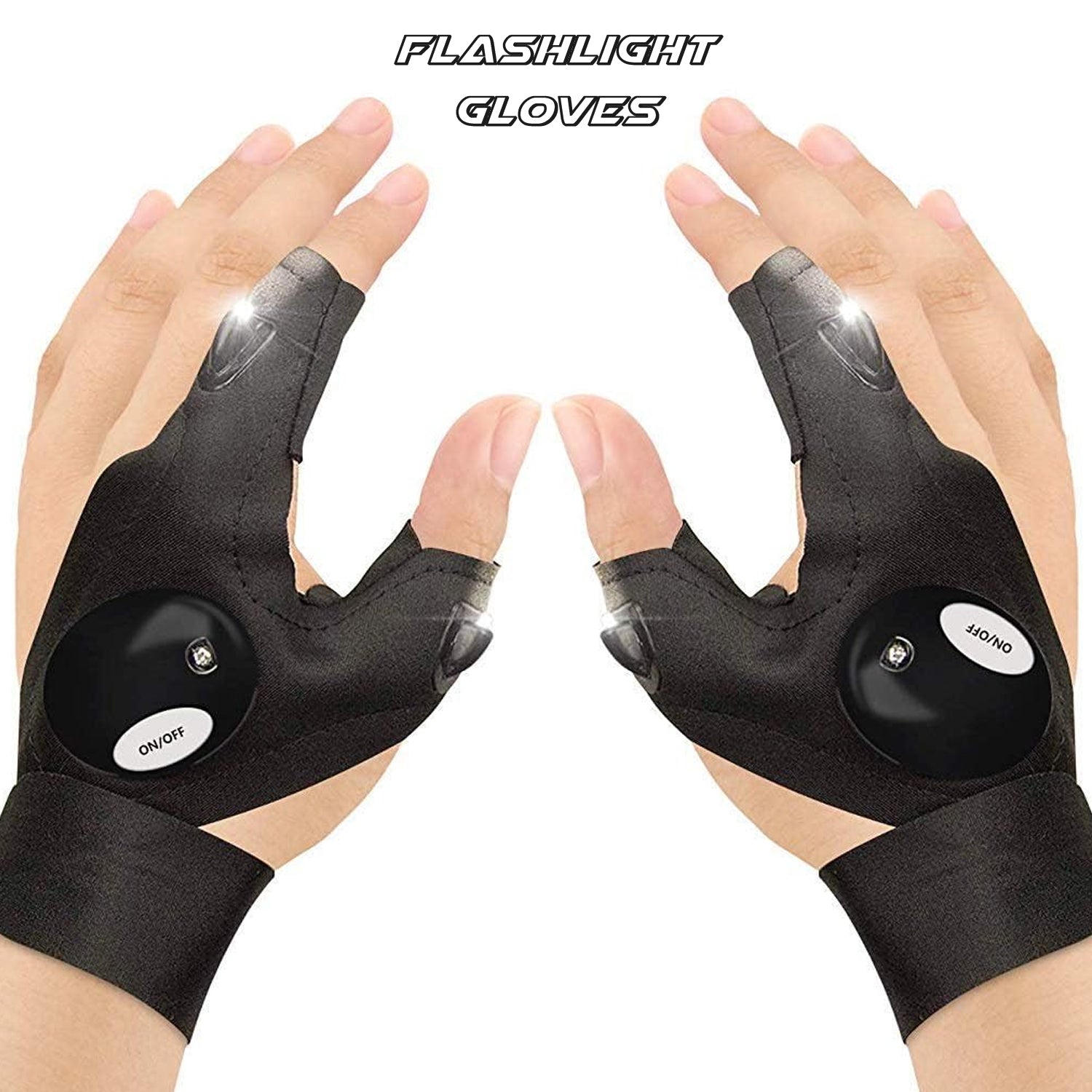 LED Flashlight Gloves Gifts for Men (Hand Gloves Light / 1 Pair)