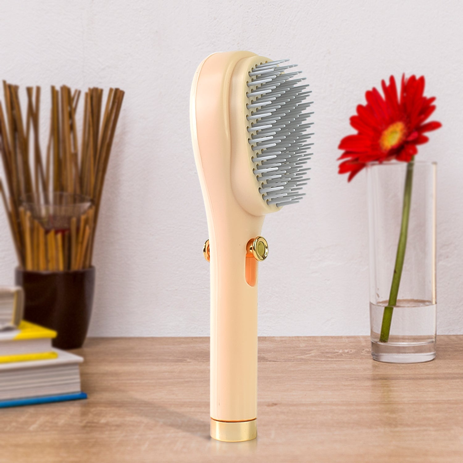 Self-Cleaning Anti-Static Massage Comb (1 Pc)