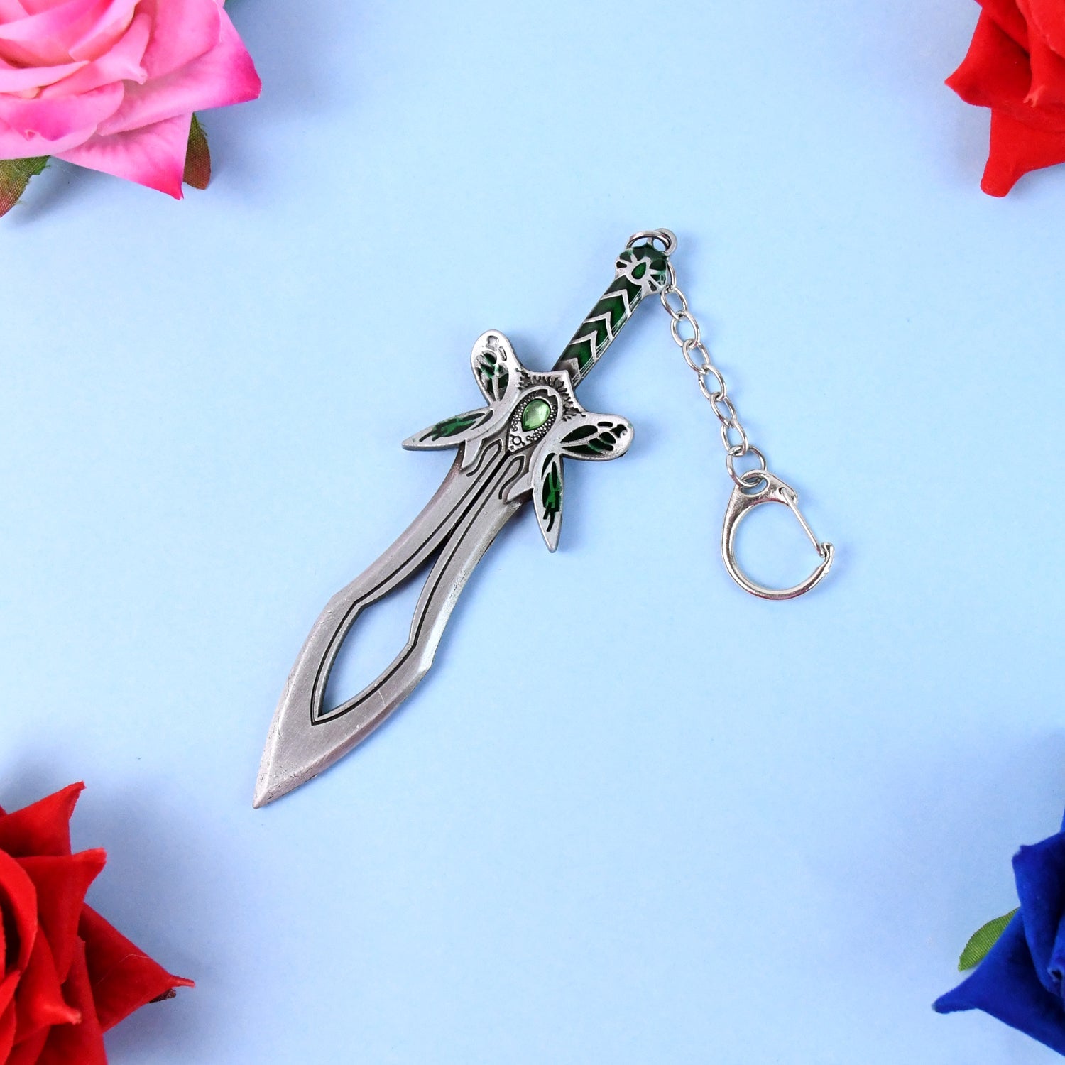 Metal Sword Shape Keychain - Durable & Stylish Accessory (1 Pc)