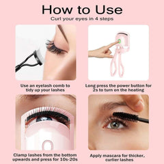 Electric Heated Eyelash Curlers (1 Pc)