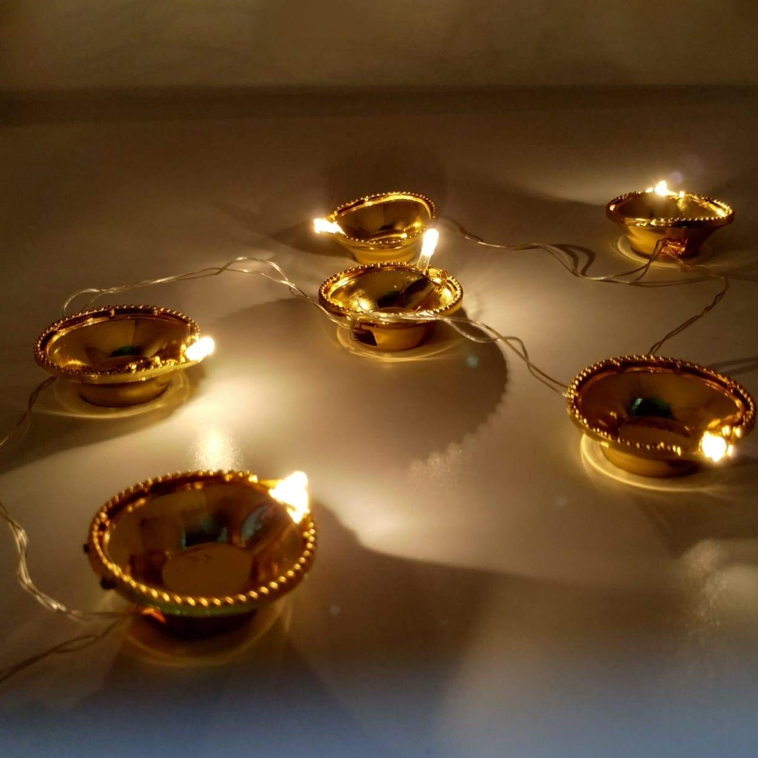 LED Diya Series Light, Fairy Lights for Diwali Decoration (16 Diya)