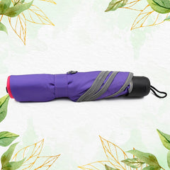 3-Fold Sun Protective Solid Foldable Umbrella (1 Pc)