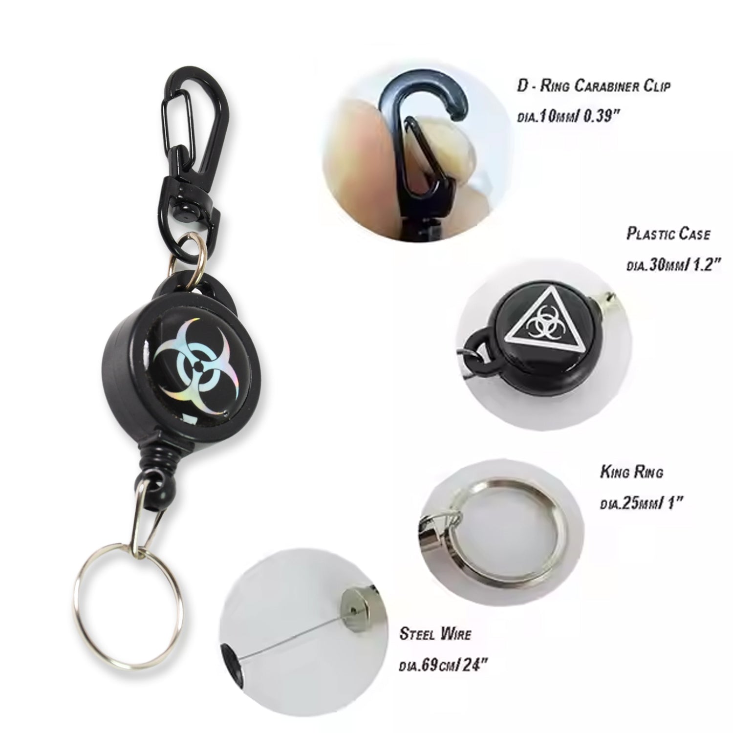 Safety Anti-Lost Retractable Key Chain (1 Pc / Small)