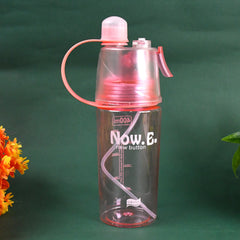 Plastic 2 In 1 Mist Spray Water Bottle (Multicolor / 400 ML / 1 Pc)