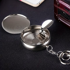 Mini Pocket SS Ashtray with keyring (1pc)