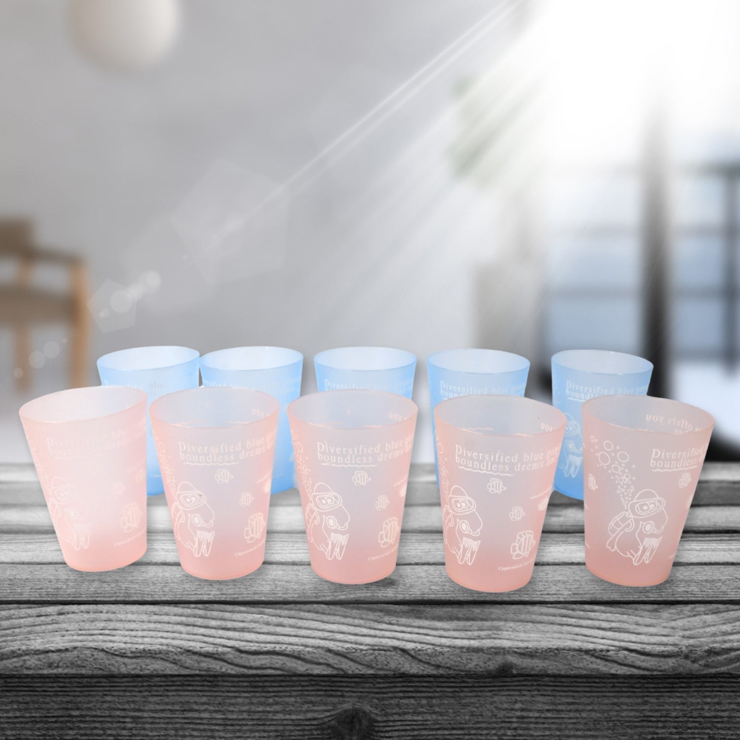 5610 PLASTIC LIGHTWEIGHT GLASS REUSABLE DRINKING GLASS DISHWASHER SAFE BEVERAGE GLASSES FOR KITCHEN WATER GLASSES (10 Pc Set)